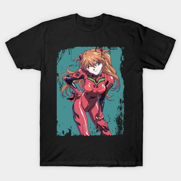 Evangelion - Asuka Langley - Vintage T-Shirt by mounier